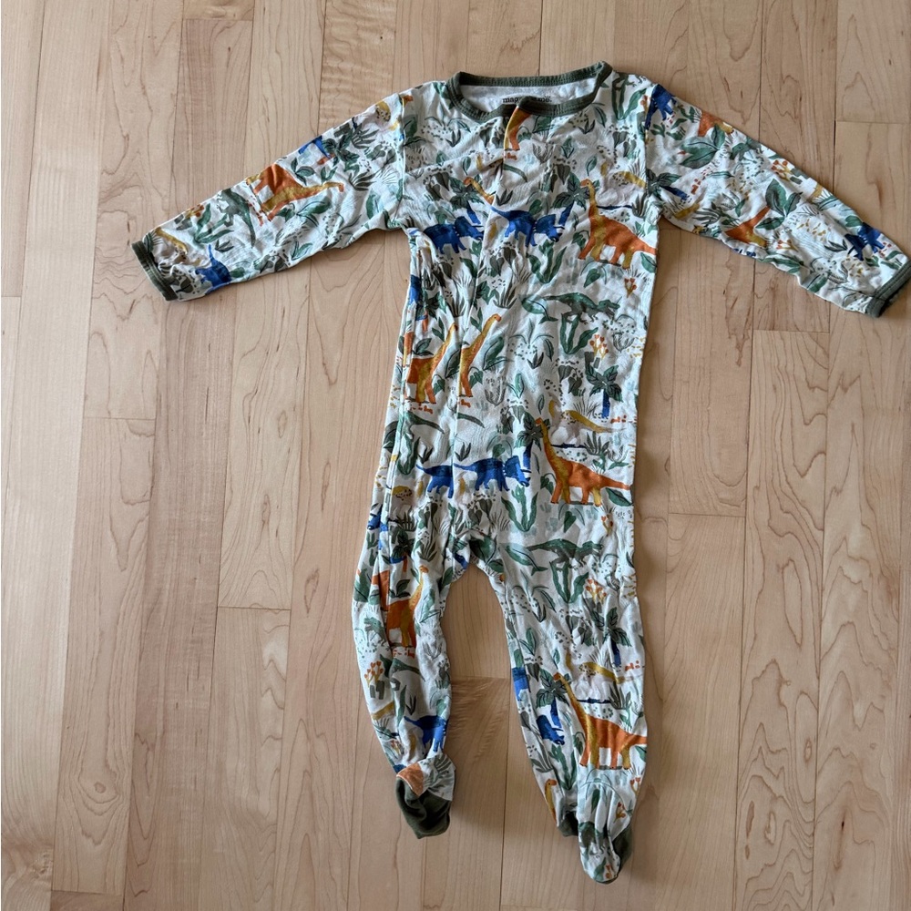 Magnetic Me Dinosaur Print Footed Pajamas